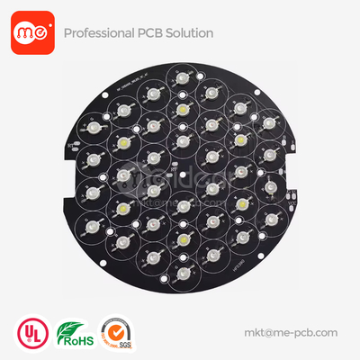 MCPCB Aluminium-basierte PCB LED-Beleuchtung PCB schwarze Lötmaske Rundes PCB Leiterplatte