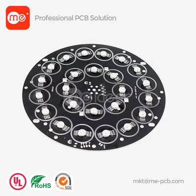 MCPCB Aluminium-basierte PCB LED-Beleuchtung PCB schwarze Lötmaske Rundes PCB Leiterplatte