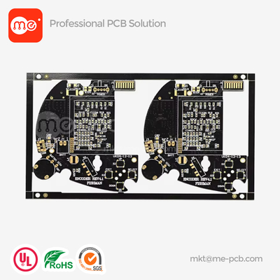 Black Soldermask PCB Printed Circuit Board PCB FR4 PCB Board zwei Schichten PCB Prototyp